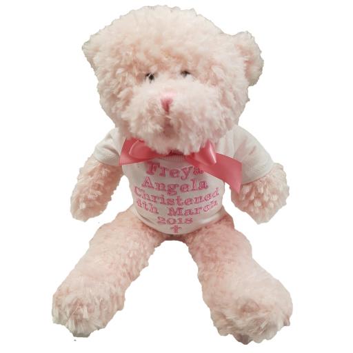 personalised pink teddy bear